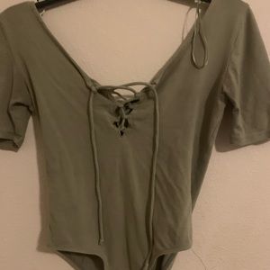 Cute lace up bodysuit